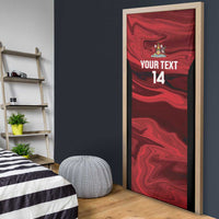Custom Trinbago Cricket Door Cover Go Knight Riders Marble Pattern - Wonder Print Shop