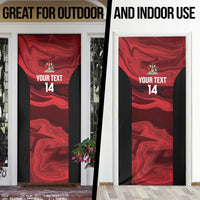 Custom Trinbago Cricket Door Cover Go Knight Riders Marble Pattern - Wonder Print Shop