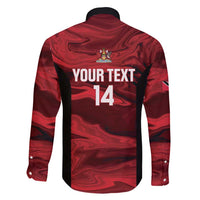 Custom Trinbago Cricket Family Matching Long Sleeve Bodycon Dress and Hawaiian Shirt Go Knight Riders Marble Pattern - Wonder Print Shop