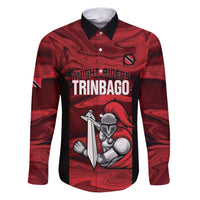 Custom Trinbago Cricket Family Matching Puletasi and Hawaiian Shirt Go Knight Riders Marble Pattern - Wonder Print Shop