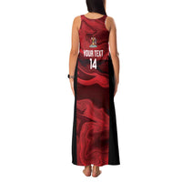 Custom Trinbago Cricket Family Matching Tank Maxi Dress and Hawaiian Shirt Go Knight Riders Marble Pattern - Wonder Print Shop