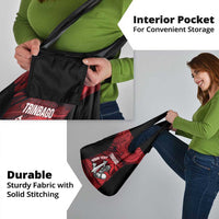 Custom Trinbago Cricket Grocery Bag Go Knight Riders Marble Pattern - Wonder Print Shop