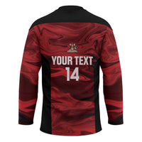 Custom Trinbago Cricket Hockey Jersey Go Knight Riders Marble Pattern - Wonder Print Shop