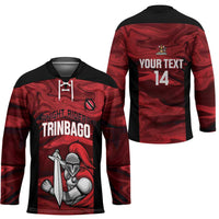 Custom Trinbago Cricket Hockey Jersey Go Knight Riders Marble Pattern - Wonder Print Shop