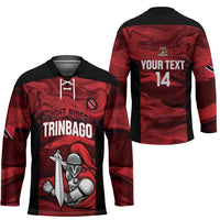 Custom Trinbago Cricket Hockey Jersey Go Knight Riders Marble Pattern - Wonder Print Shop