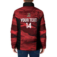 Custom Trinbago Cricket Padded Jacket Go Knight Riders Marble Pattern - Wonder Print Shop