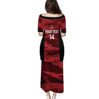 Custom Trinbago Cricket Puletasi Go Knight Riders Marble Pattern - Wonder Print Shop