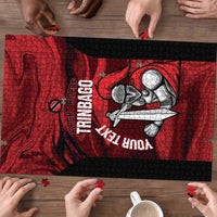 Custom Trinbago Cricket Puzzle Go Knight Riders Marble Pattern - Wonder Print Shop