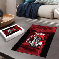 Custom Trinbago Cricket Puzzle Go Knight Riders Marble Pattern - Wonder Print Shop