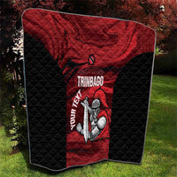 Custom Trinbago Cricket Quilt Go Knight Riders Marble Pattern - Wonder Print Shop