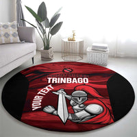 Custom Trinbago Cricket Round Carpet Go Knight Riders Marble Pattern - Wonder Print Shop
