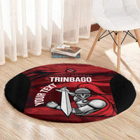 Custom Trinbago Cricket Round Carpet Go Knight Riders Marble Pattern - Wonder Print Shop