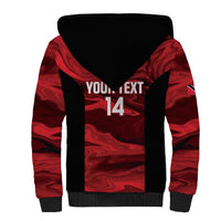Custom Trinbago Cricket Sherpa Hoodie Go Knight Riders Marble Pattern - Wonder Print Shop