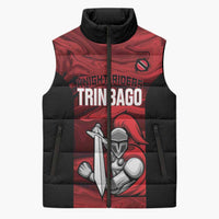 Custom Trinbago Cricket Sleeveless Puffer Jacket Go Knight Riders Marble Pattern - Wonder Print Shop