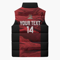 Custom Trinbago Cricket Sleeveless Puffer Jacket Go Knight Riders Marble Pattern - Wonder Print Shop