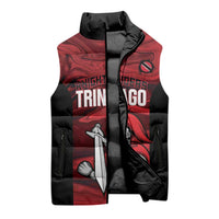 Custom Trinbago Cricket Sleeveless Puffer Jacket Go Knight Riders Marble Pattern - Wonder Print Shop