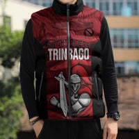 Custom Trinbago Cricket Sleeveless Puffer Jacket Go Knight Riders Marble Pattern - Wonder Print Shop