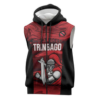 Custom Trinbago Cricket Sleeveless Zip Hoodie Go Knight Riders Marble Pattern - Wonder Print Shop