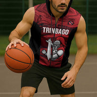 Custom Trinbago Cricket Sleeveless Zip Hoodie Go Knight Riders Marble Pattern - Wonder Print Shop