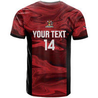 Custom Trinbago Cricket T Shirt Go Knight Riders Marble Pattern - Wonder Print Shop