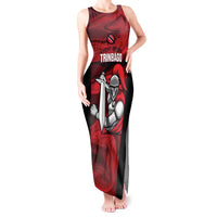 Custom Trinbago Cricket Tank Maxi Dress Go Knight Riders Marble Pattern - Wonder Print Shop