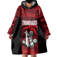 Custom Trinbago Cricket Wearable Blanket Hoodie Go Knight Riders Marble Pattern - Wonder Print Shop