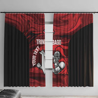 Custom Trinbago Cricket Window Curtain Go Knight Riders Marble Pattern - Wonder Print Shop