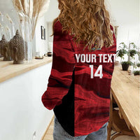 Custom Trinbago Cricket Women Casual Shirt Go Knight Riders Marble Pattern - Wonder Print Shop