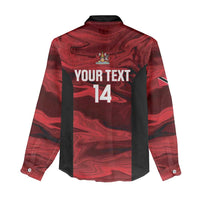 Custom Trinbago Cricket Women Casual Shirt Go Knight Riders Marble Pattern - Wonder Print Shop