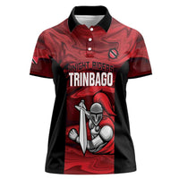 Custom Trinbago Cricket Women Polo Shirt Go Knight Riders Marble Pattern - Wonder Print Shop