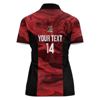 Custom Trinbago Cricket Women Polo Shirt Go Knight Riders Marble Pattern - Wonder Print Shop