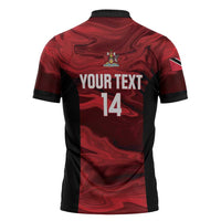 Custom Trinbago Cricket Zipper Polo Shirt Go Knight Riders Marble Pattern - Wonder Print Shop