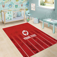 Custom Canada Rugby 2026 Area Rug Maple Leaf Striped Line Style