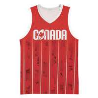Custom Canada Rugby 2026 Basketball Jersey Maple Leaf Striped Line Style