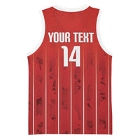 Custom Canada Rugby 2026 Basketball Jersey Maple Leaf Striped Line Style