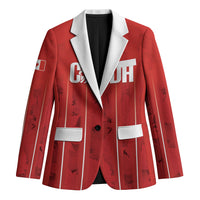 Custom Canada Rugby 2026 Blazer Maple Leaf Striped Line Style