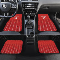 Custom Canada Rugby 2026 Car Mats Maple Leaf Striped Line Style