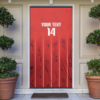 Custom Canada Rugby 2026 Door Cover Maple Leaf Striped Line Style