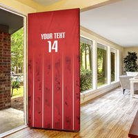 Custom Canada Rugby 2026 Door Cover Maple Leaf Striped Line Style