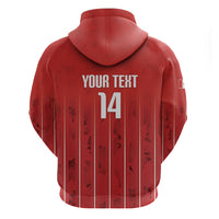 Custom Canada Rugby 2026 Hoodie Maple Leaf Striped Line Style