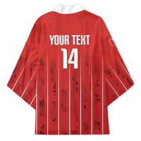 Custom Canada Rugby 2026 Kimono Maple Leaf Striped Line Style