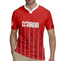 Custom Canada Rugby 2026 Rugby Jersey Maple Leaf Striped Line Style