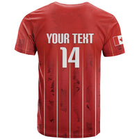 Custom Canada Rugby 2026 T Shirt Maple Leaf Striped Line Style