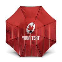 Custom Canada Rugby 2026 Umbrella Maple Leaf Striped Line Style
