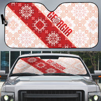 Georgia Rugby 2026 Auto Sun Shade Georgian Folk Pattern