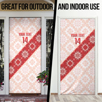 Custom Georgia Rugby 2026 Door Cover Georgian Folk Pattern