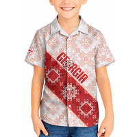 Custom Georgia Rugby 2026 Hawaiian Shirt Georgian Folk Pattern