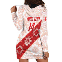 Custom Georgia Rugby 2026 Hoodie Dress Georgian Folk Pattern