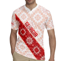 Custom Georgia Rugby 2026 Rugby Jersey Georgian Folk Pattern