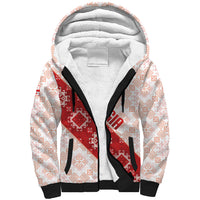 Custom Georgia Rugby 2026 Sherpa Hoodie Georgian Folk Pattern